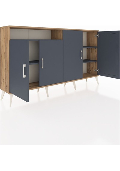 Arges Konsol 4 Raflı 4 Kapaklı 176x30x99 Çam-antrasit Antrasıt/antrasıt - Atlas Çam Arges Konsol 4 Raflı 4 Kapaklı 176x30x99 Çam-antrasit Antrasıt/antrasıt - Atlas Çam