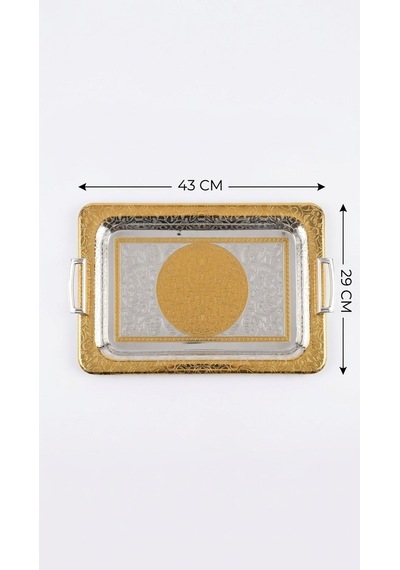 Winter Dikdort. Metal Tepsi 43 X 29 Cm Byk