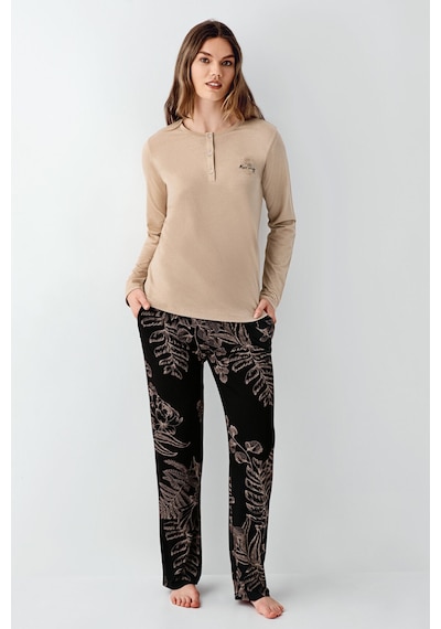 Arnetta Kadın Kahverengi Pijama Takımı Kahverengi