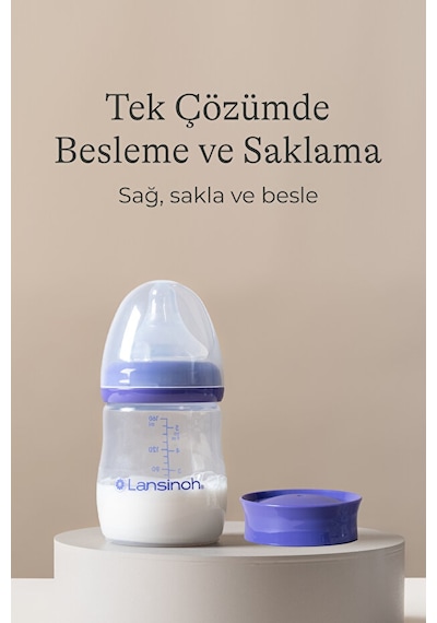 Lansinoh® 160 ML Biberon ve NaturalWave® Biberon Emziği (1 Ay+)