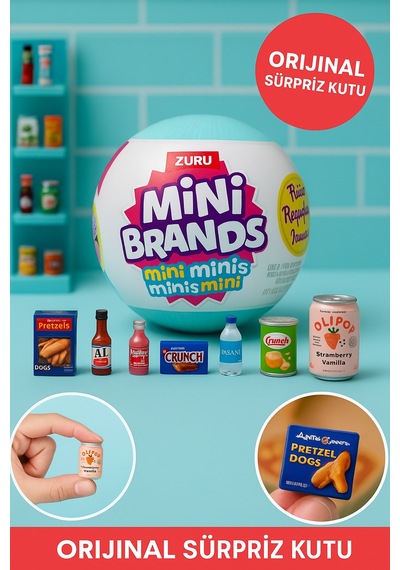 Mini Brands Mini Minis Sürpriz Kutu 5 Li Gerçekçi Mini Oyuncak Market Ürünleri