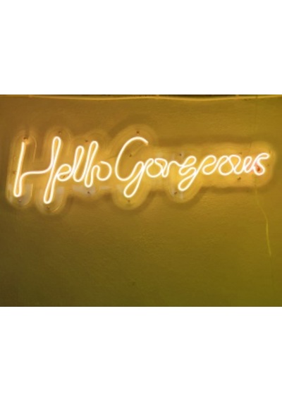 Hello Gorgeous Neon Tabela Yazı Neon Led Dekoratif Duvar Aydınla (528859403)