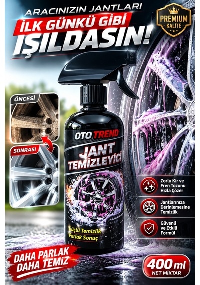 Ototrend Oto Trend Motor Ve Jant Temizleyici Sprey 400 Ml Güçlü Temizlik, Parlak Sonuç, Oto Bakım Ürünü