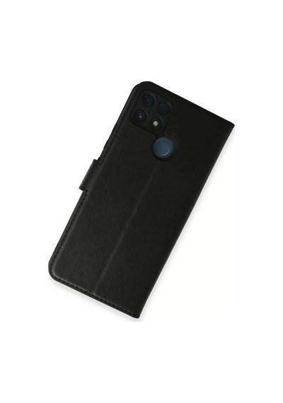 Realme C25 Kılıf Trend S Plus Kapaklı Kılıf - Siyah -