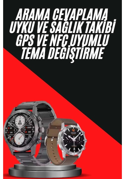 Mey İthalat Erkeklere Özel Akıllı Saat Çelik Kordon Bluetooth Bağlantılı İos Ve Android Uyumlu