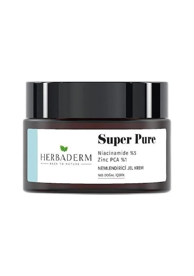Herbaderm Super Pure Sivilce Karşıtı Niacinamide + Zinc Pca Nemlendirici Jel Krem