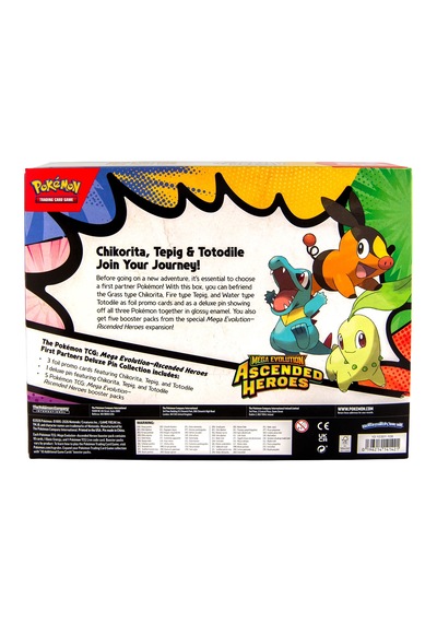 Pokemon Trading Card Games Mega Evolution Ascended Heroes First Partners Deluxe Pin Collection