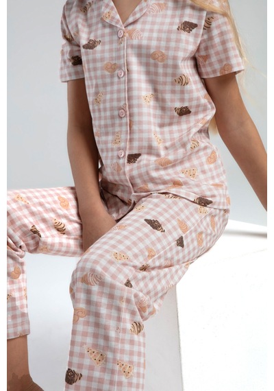 Rolypoly Kız Çocuk Beyaz Pijama Takımı Beyaz