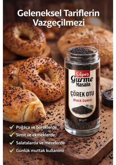 Çörekotu 60 G Doğal Çörek Otu Tohumu Cam Şişe