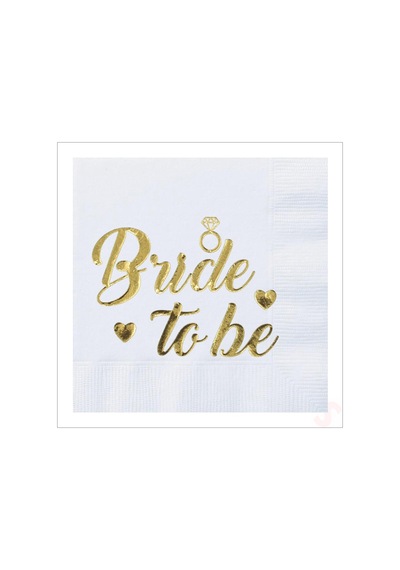 Bride To Be Peçete, 16 Adet - Altın
