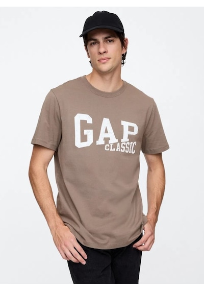 Gap Everyday Soft Gap Classic Logo 745029 T-shirt Kısa Kol Tişört Erkek T-shirt Kahverengi