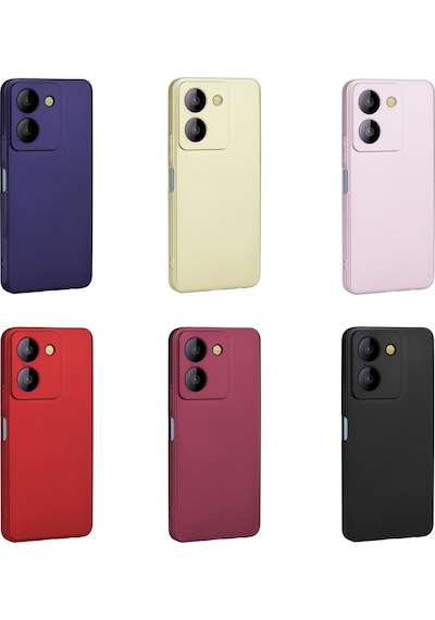 Noktaks - Vivo Uyumlu Vivo Y36 4g - Kılıf Mat Renkli Esnek Premier Silikon Kapak - Siyah