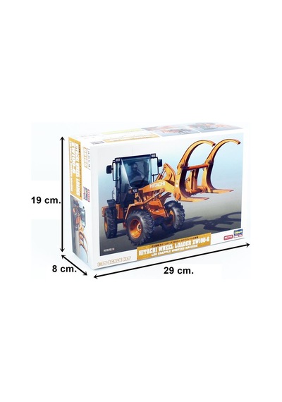 Hasegawa 66105 1/35 Ölçek, Hitachi Kütük Taşıma Aparatlı Tekerlekli Loder Zw100-6, Plastik Model Kiti