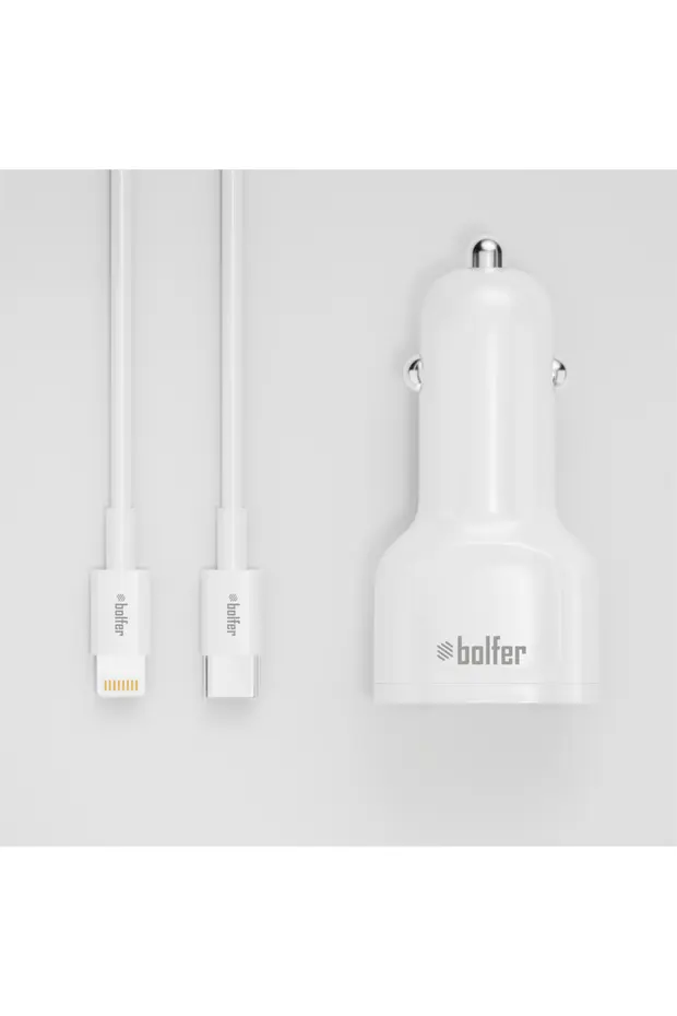 Pd&usb Araç Şarj Seti Iphone 3.0 A 40 W Beyaz Araç Şarj Aleti