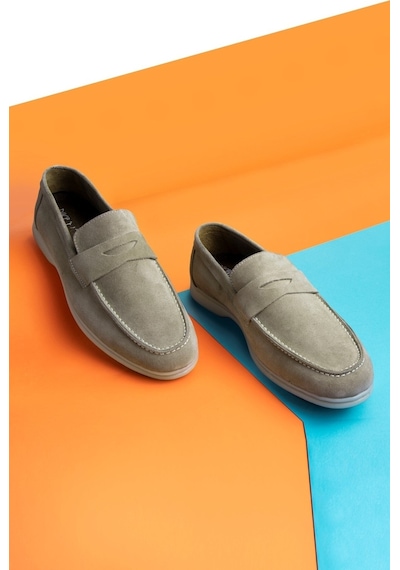 Ante Süet Hakiki Deri Erkek Günlük Ayakkabı Loafer Ayakkabı