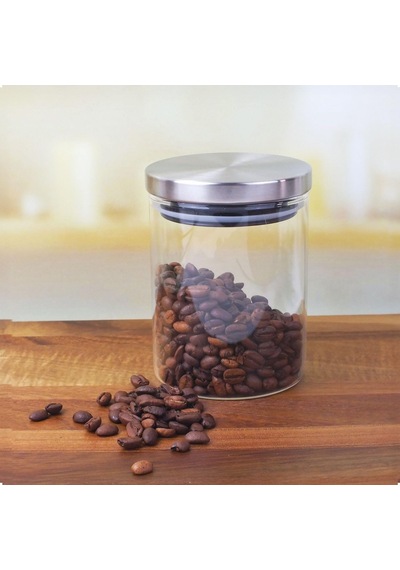 300 Ml Vakumlu Metal Kapaklı Borosilikat Cam Kavanoz 8.5cm 10cm 1 Adet Çok Renkli