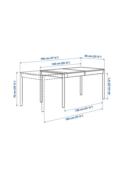 Ikea Beyaz Zarif Yemek Masası - Açılır Yemek Masası Ikea Beyaz Zarif Yemek Masası - Açılır Yemek Masası