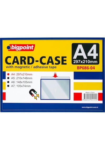 Bigpoint A4 Mıknatıslı Magnetic Afiş Muhafaza Kabı 5'li Poşet