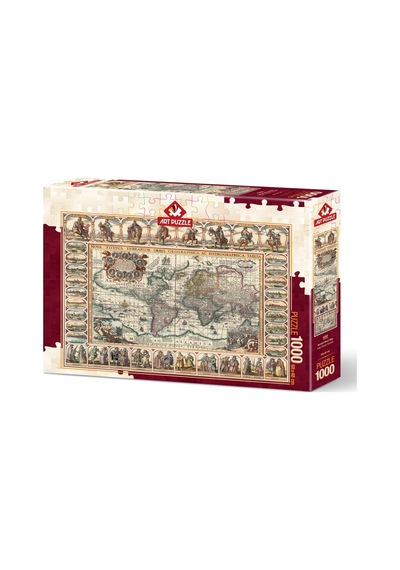Eski Dünya Haritası 1000 Parça Puzzle
