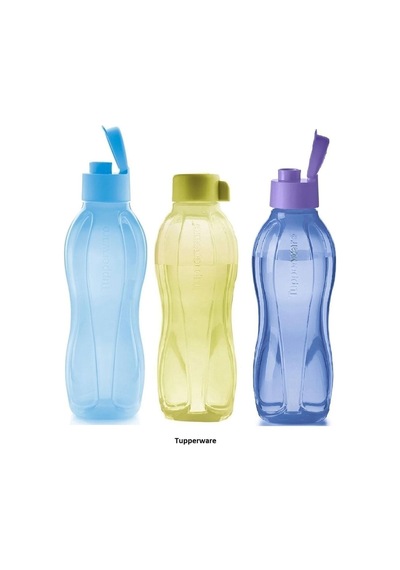 Eco Şişe 750 Ml 3 Lü Kolay Kapak & Vidalı Kapak Gökyüzümavisi Yeşil Gecemavisi