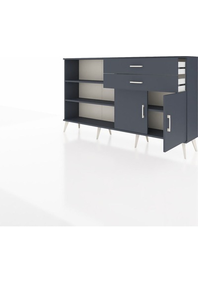 Arges Konsol 3 Raflı 2 Çekmeceli 2 Kapaklı 176x30x99 Antrasit-ant Antrasit-antrasit Arges Konsol 3 Raflı 2 Çekmeceli 2 Kapaklı 176x30x99 Antrasit-ant Antrasit-antrasit
