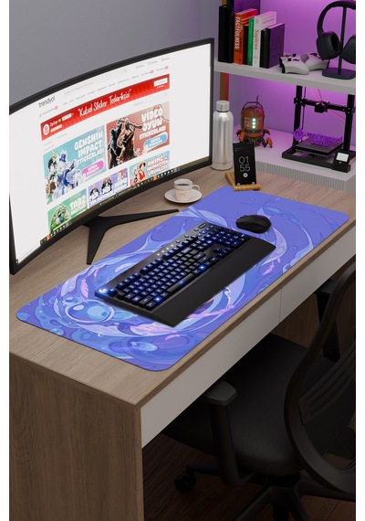 Fischl Genshin Impact Anime Gacha V2 - 90x40 Xxl Gaming Mouse Pad Fare Altlığı