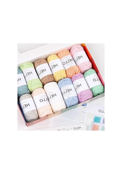 Pamuk İp Seti, 12 X 25g Pastel Renk, El İşi İçin