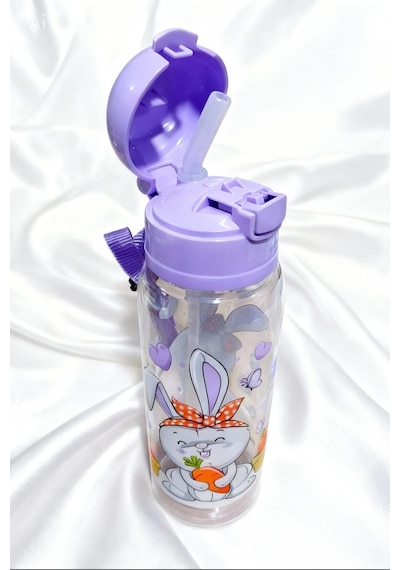 Askılı Pipetli 500 Ml Suluk/ Matara Tritan Rlx423 Lila