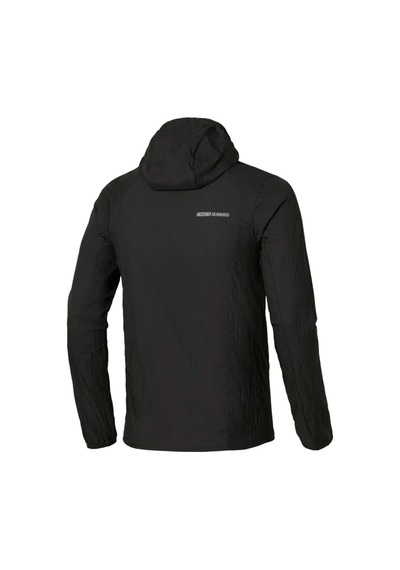 Mizuno Tech Light Hooded Jacket Erkek Yağmurluk Siyah Çok Renkli