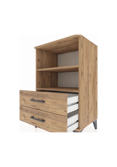 Hyperion Komodin 2 Raflı 2 Çekmeceli 60x44x96 Çam-çam Çam