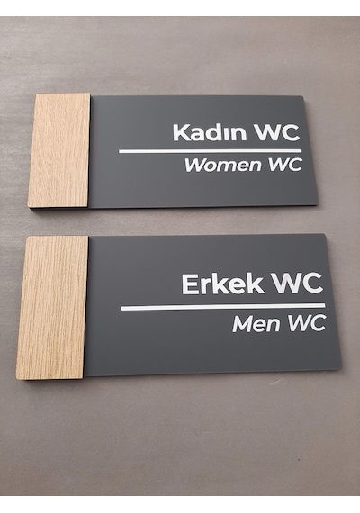 Meşe Serisi Pleksi WC Yönlendirme Seti
