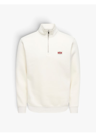 Only & Sons Onsdawson Reg Ls Half Zıp Hıgh Neck Vd Erkek Beyaz - 22039036