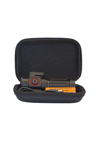 Güç Göstergesi İle Güçlü Usb Şarj Edilebilir Mini Led El Feneri Pd-7007 Siyah
