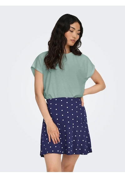 Only Onlmolly S/s O-neck Dobby Top Jrs Kadın T-shirt 15368563 Yeşil