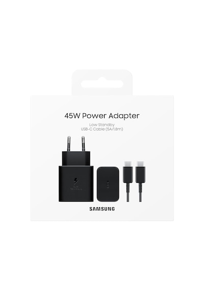 Samsung  Uyumlu Ep-t4511x Typec Hızlı Şarj Aleti 45w - Siyah