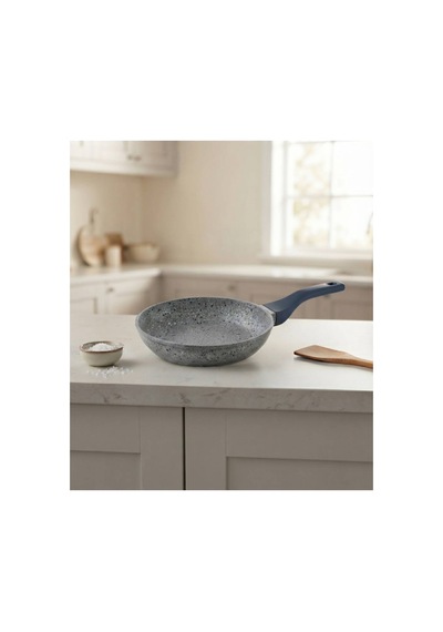 Khor Tek Saplı Tava 20 Cm Granit Gri