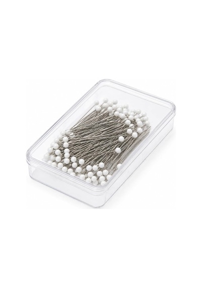Orret Home 100 Adet Toplu İğne Başörtü İğnesi 3 Cm Düz Başlı Dikiş İğnesi Terzilik Kumaş Sabitleme İğnes