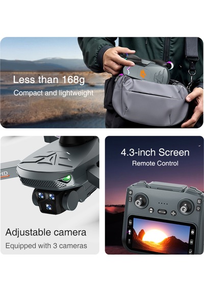 Gd12 Pro 4.3 Ekranlı Kumanda 2 Batarya Tasıma Cantalı Kulaklık Ve Akıllı Bileklik Hediyeli