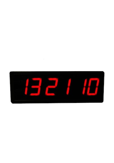 Saniyeli Dijital Led Duvar Ve Masa Saati - Kırmızı Kasa Ölçüsü: 12x35 Cm