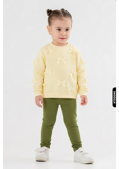 Xo Kids Kız Çocuk 2li Kombin Takmı 1-4 Yaş Set0424 Yeşil