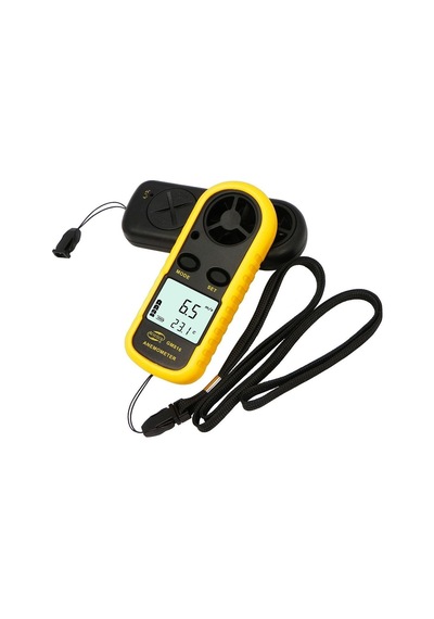 Gm816 Anemometre Termometreli Hava Akım Ölçer, Siyah