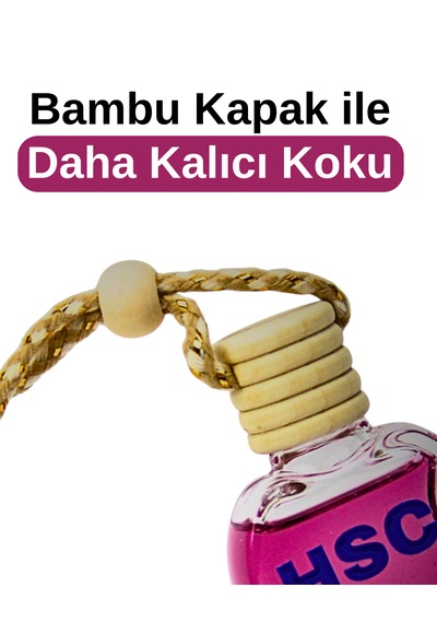 Deniz Meltemi Kokulu Oto Ayna Kokusu Bambu Kapaklı Cam Elma Tasarım Kalıcı Araç Kokusu 1