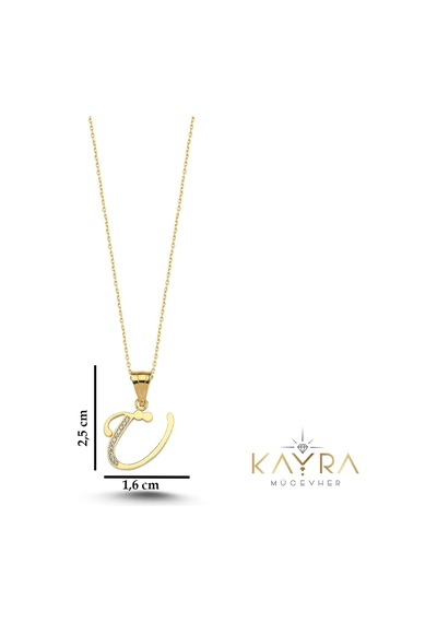 Ü Harfi Altın Kolye Bm49