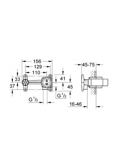 Grohe Duvardan Lavabo Bataryası Ankastre İç Gövde - 23319000