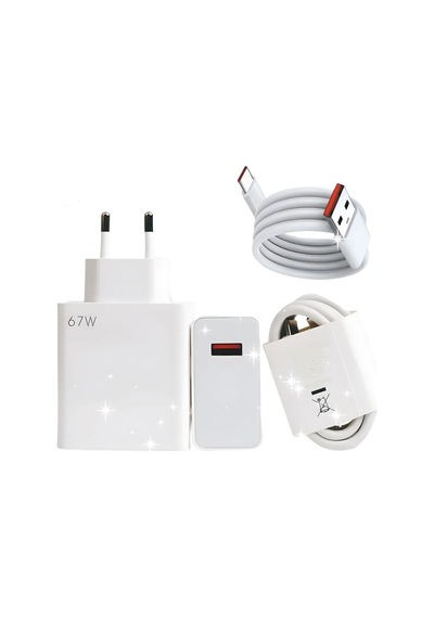 Type-C 67w (Watt) Ultra Hızlı Şarj Aleti Adaptör Kablo Set