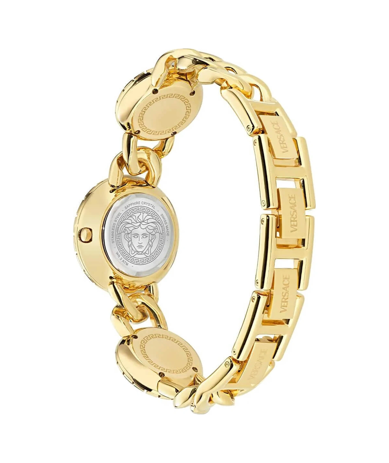 Versace Greca Stud Icon 28 Mm Quartz Saat Vrscve0q00425 Altın