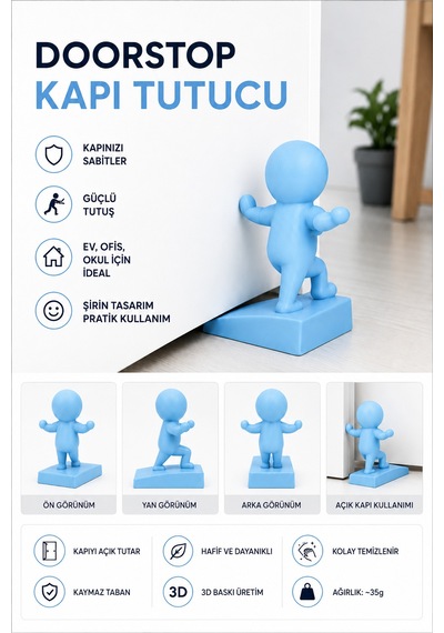 3d Baskı Sevimli Figürlü Kapı Tutucu Pratik Doorstop Kapı Sabitleyici Ev Ofis İçin Kapı Stoperi+