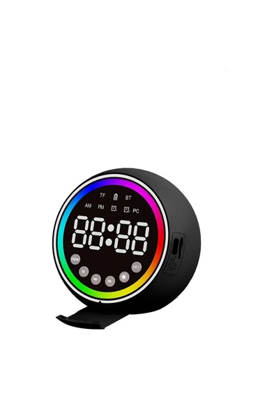 Platoon Pl-4652 Dijital Saat Çalar Ve Bluetooth Wireless Hoparlör Speaker 5w Mini Işıklı Usb Şarjlı