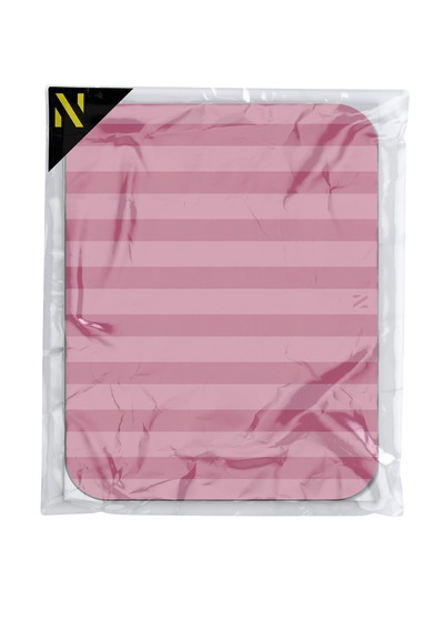 Pembe Renkli Çizgili Ergonomik Mouse Pad, Kaymaz Yüzey İle Ev Ve Ofis Kullanımı İçin İdeal