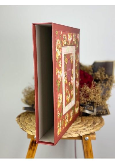 Rabsev 10x15cm 500 Fotoğraf Kapasiteli Kutulu Çiçek Desenli Lüks Ofset Fotoğraf Albümü RS6506-B